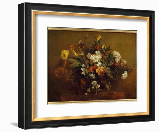 Bouquet of Flowers. Painting by Eugene Delacroix (1798-1863), 19Th Century. Oil on Canvas. Dim: 0,6-Ferdinand Victor Eugene Delacroix-Framed Giclee Print