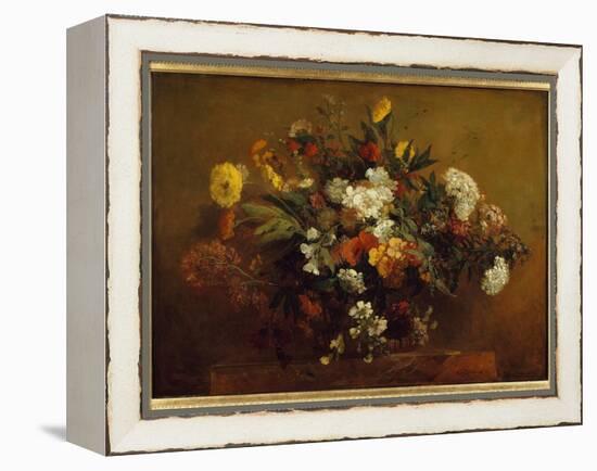 Bouquet of Flowers. Painting by Eugene Delacroix (1798-1863), 19Th Century. Oil on Canvas. Dim: 0,6-Ferdinand Victor Eugene Delacroix-Framed Premier Image Canvas
