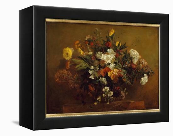 Bouquet of Flowers. Painting by Eugene Delacroix (1798-1863), 19Th Century. Oil on Canvas. Dim: 0,6-Ferdinand Victor Eugene Delacroix-Framed Premier Image Canvas