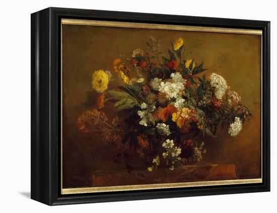 Bouquet of Flowers. Painting by Eugene Delacroix (1798-1863), 19Th Century. Oil on Canvas. Dim: 0,6-Ferdinand Victor Eugene Delacroix-Framed Premier Image Canvas