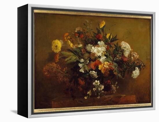 Bouquet of Flowers. Painting by Eugene Delacroix (1798-1863), 19Th Century. Oil on Canvas. Dim: 0,6-Ferdinand Victor Eugene Delacroix-Framed Premier Image Canvas