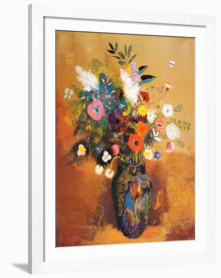 Bouquet of Flowers-Odilon Redon-Framed Art Print