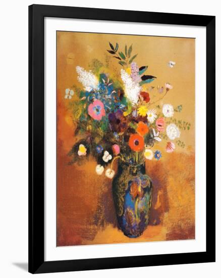 Bouquet of Flowers-Odilon Redon-Framed Art Print