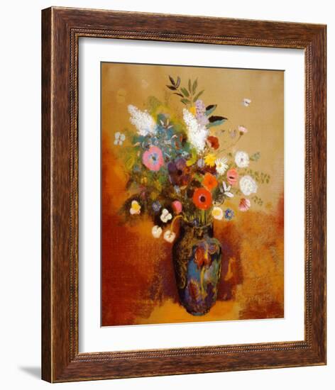 Bouquet of Flowers-Odilon Redon-Framed Art Print