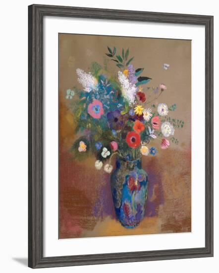 Bouquet of Flowers-Odilon Redon-Framed Art Print