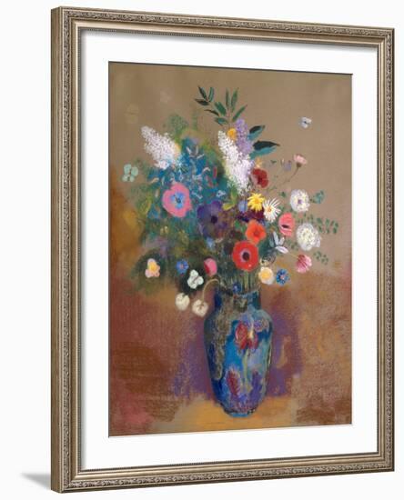 Bouquet of Flowers-Odilon Redon-Framed Art Print