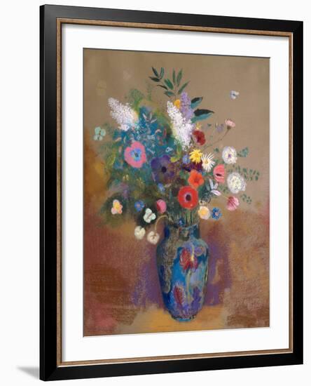 Bouquet of Flowers-Odilon Redon-Framed Art Print