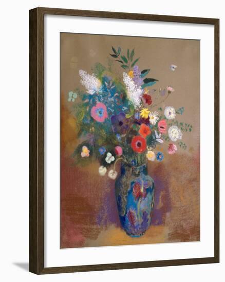 Bouquet of Flowers-Odilon Redon-Framed Art Print