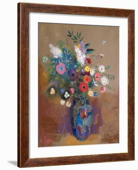 Bouquet of Flowers-Odilon Redon-Framed Art Print