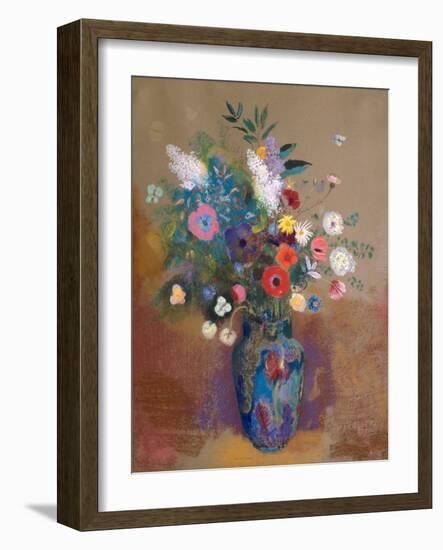 Bouquet of Flowers-Odilon Redon-Framed Art Print