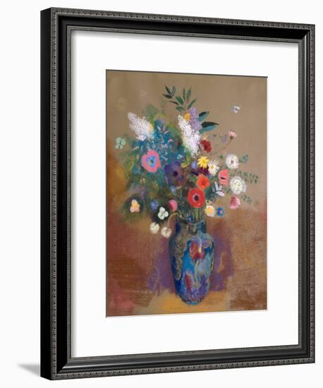 Bouquet of Flowers-Odilon Redon-Framed Art Print