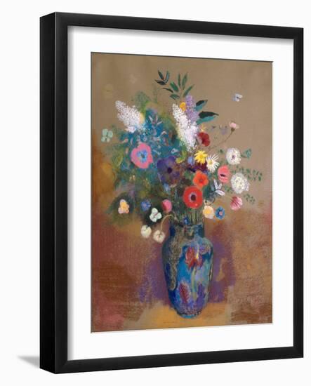 Bouquet of Flowers-Odilon Redon-Framed Art Print