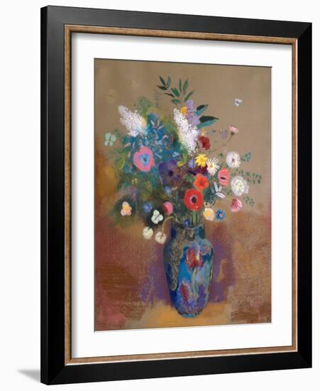 Bouquet of Flowers-Odilon Redon-Framed Art Print