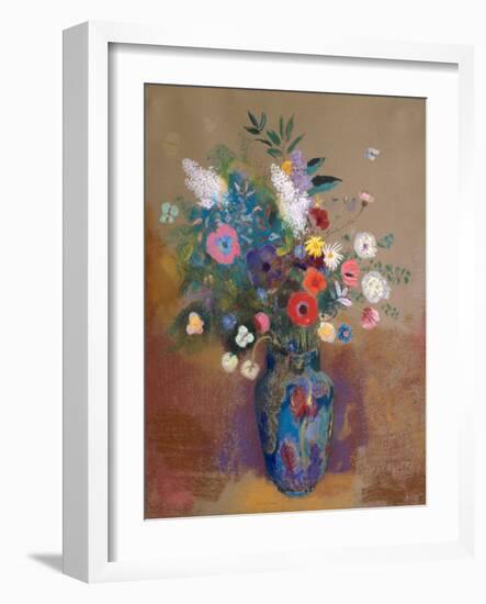 Bouquet of Flowers-Odilon Redon-Framed Art Print