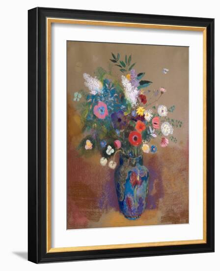 Bouquet of Flowers-Odilon Redon-Framed Art Print