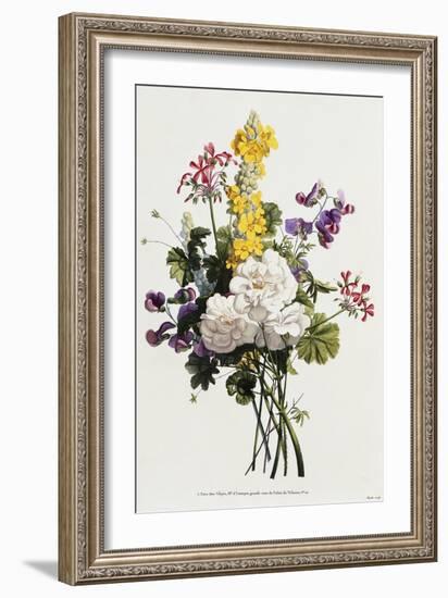 Bouquet of Mixed Flowers-Jean Louis Prevost-Framed Giclee Print