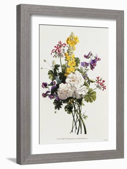 Bouquet of Mixed Flowers-Jean Louis Prevost-Framed Giclee Print