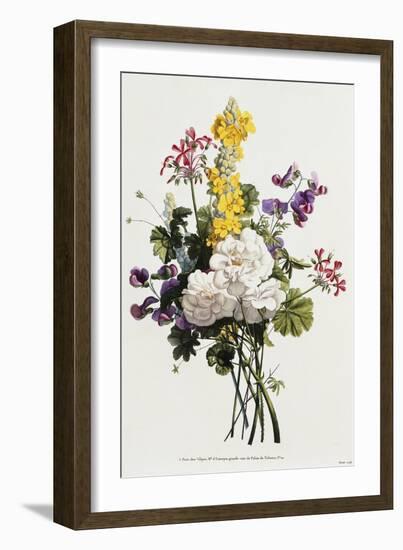 Bouquet of Mixed Flowers-Jean Louis Prevost-Framed Giclee Print