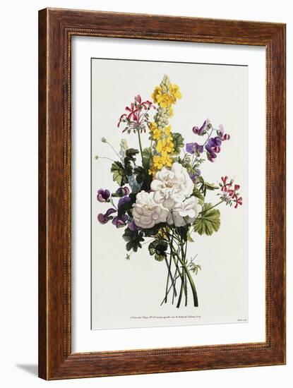 Bouquet of Mixed Flowers-Jean Louis Prevost-Framed Giclee Print