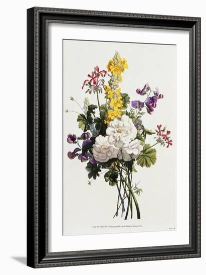 Bouquet of Mixed Flowers-Jean Louis Prevost-Framed Giclee Print