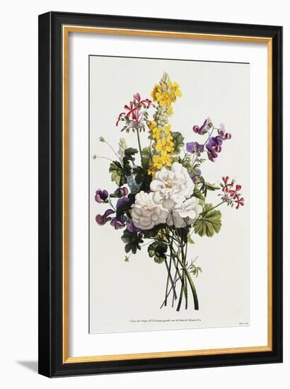 Bouquet of Mixed Flowers-Jean Louis Prevost-Framed Giclee Print