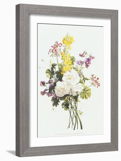 Bouquet of Mixed Flowers-Jean Louis Prevost-Framed Giclee Print