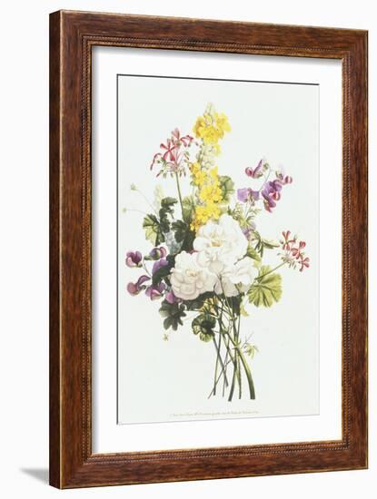 Bouquet of Mixed Flowers-Jean Louis Prevost-Framed Giclee Print