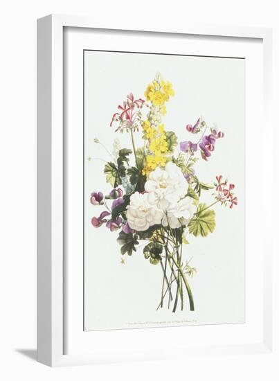 Bouquet of Mixed Flowers-Jean Louis Prevost-Framed Giclee Print