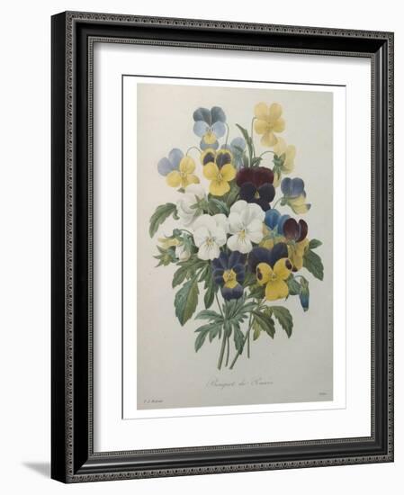 Bouquet of Pansies-Pierre-Joseph Redoute-Framed Art Print