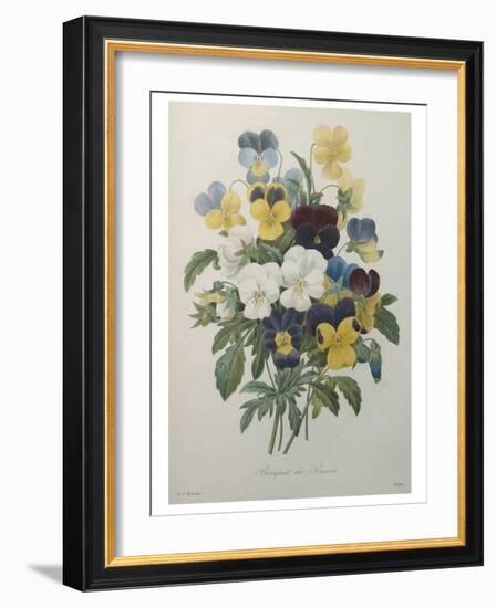 Bouquet of Pansies-Pierre-Joseph Redoute-Framed Art Print