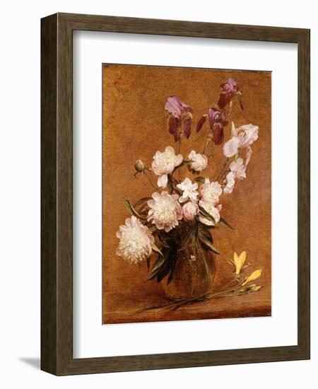 Bouquet of Peonies and Irises, 1883-Henri Fantin-Latour-Framed Giclee Print