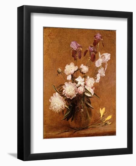Bouquet of Peonies and Irises, 1883-Henri Fantin-Latour-Framed Giclee Print