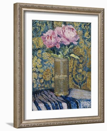 Bouquet of Peonies, Le Bouquet de Pivoines-Henri Martin-Framed Giclee Print