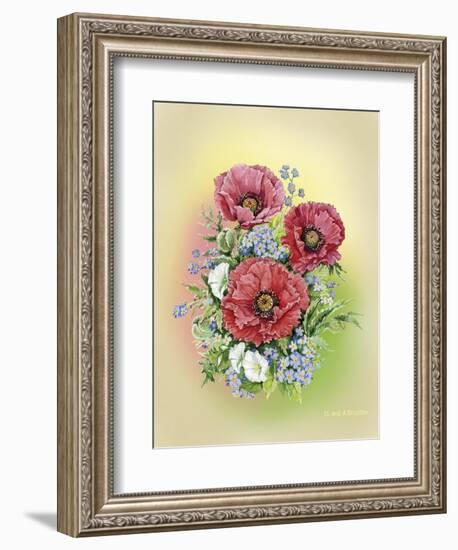 Bouquet of Poppies-Olga And Alexey Drozdov-Framed Giclee Print