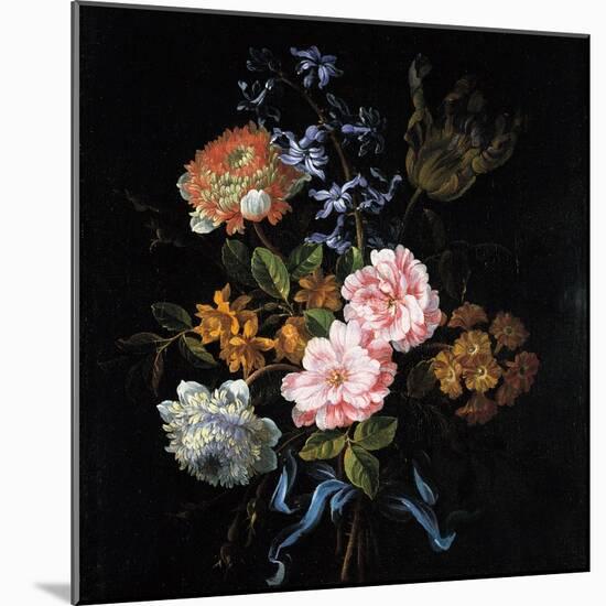 Bouquet of Poppy Anemones, Roses, Double Campernelle, Hyacinth, Tulip and Auricula-Jean-Baptiste Monnoyer-Mounted Giclee Print