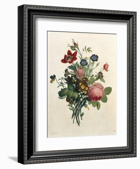 Bouquet of Rose and Lily of the Valley-Jean Louis Prevost-Framed Giclee Print