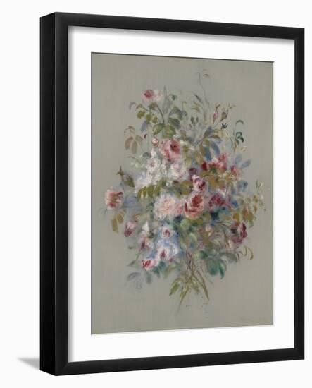 Bouquet of Roses, 1879 (Oil on Panel)-Pierre Auguste Renoir-Framed Giclee Print