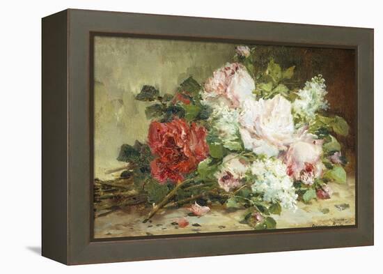 Bouquet of Roses and Lilac-Dominique-Hubert Rozier-Framed Premier Image Canvas