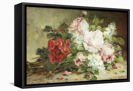 Bouquet of Roses and Lilac-Dominique-Hubert Rozier-Framed Premier Image Canvas