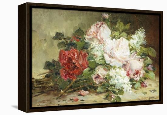 Bouquet of Roses and Lilac-Dominique-Hubert Rozier-Framed Premier Image Canvas