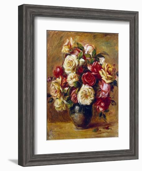 Bouquet of Roses, C1909-Pierre-Auguste Renoir-Framed Giclee Print