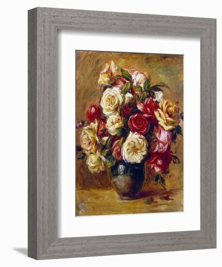 Bouquet of Roses, C1909-Pierre-Auguste Renoir-Framed Giclee Print