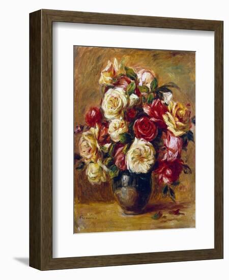 Bouquet of Roses, C1909-Pierre-Auguste Renoir-Framed Giclee Print