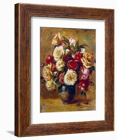 Bouquet of Roses, C1909-Pierre-Auguste Renoir-Framed Giclee Print