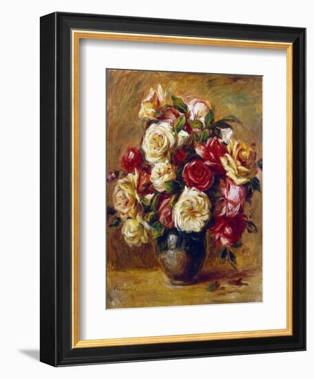 Bouquet of Roses, C1909-Pierre-Auguste Renoir-Framed Giclee Print