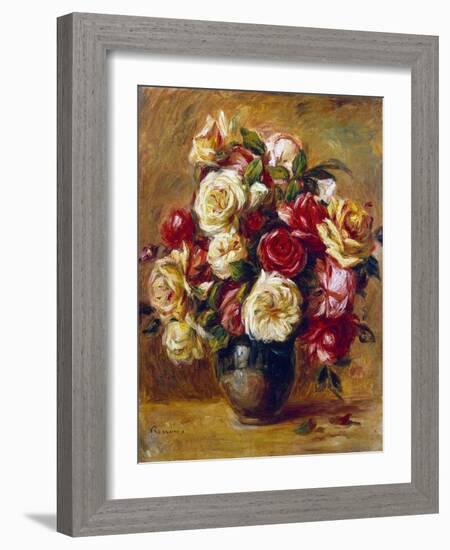 Bouquet of Roses, C1909-Pierre-Auguste Renoir-Framed Giclee Print