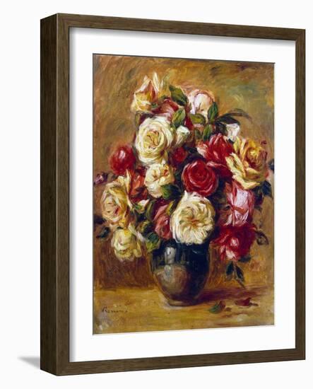 Bouquet of Roses, C1909-Pierre-Auguste Renoir-Framed Giclee Print