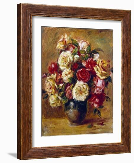 Bouquet of Roses, C1909-Pierre-Auguste Renoir-Framed Giclee Print