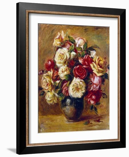 Bouquet of Roses, C1909-Pierre-Auguste Renoir-Framed Giclee Print