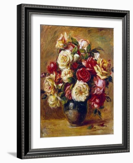 Bouquet of Roses, C1909-Pierre-Auguste Renoir-Framed Giclee Print